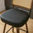Swivel Upholstered Rattan Back Counter Stool With Walnut Finish Wood Frame-1634067533-1634067535