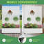 Lit de jardin en métal avec treillis et roues-612966970-612966969