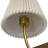 1-Light Brass Armed Wall Sconce with Pleated Fabric Shade 