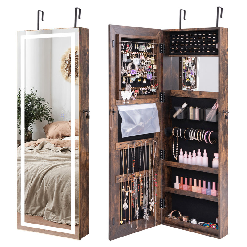 Armoire à bijoux avec miroir 47 "Latitude Run®