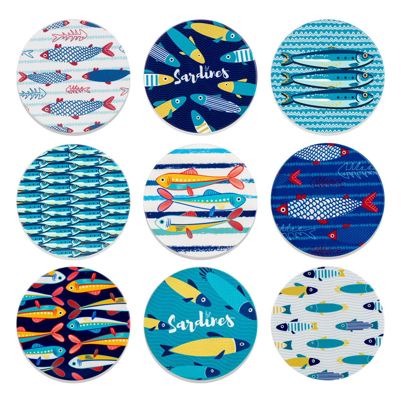 Ceramic Round 72 Piece Coaster Set