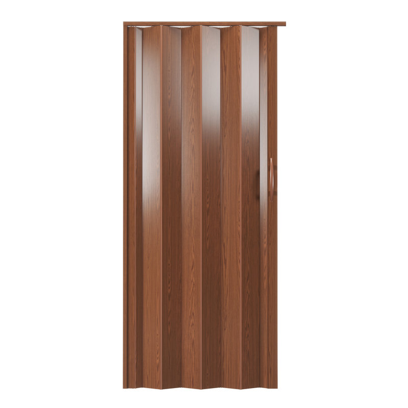 Portes accordéon pliables à double paroi, 48 po x 80 po, Noyer