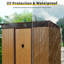 Rangement extérieur en métal 8 x 6 pi avec portes coulissantes (café). Rangement spacieux. -. Idéal pour la zone utilitaire de 8 pi 6 pi. résistant à l’intérieur. Améliorez votre cour arrière-118124237-118124236