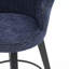 Tabouret de bar pivotant à hauteur de comptoir bleu de 25 po avec 2 pieds en bois massif, revêtement en chenille pour îlot de cuisine, pub à domicile, thème de salle à manger (2), revêtement, construction-45639163