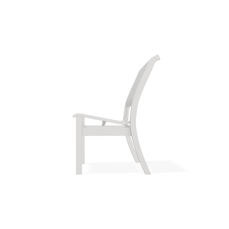 Leeward Outdoor Dining Chair, Snow, White 6D Sunbrella®