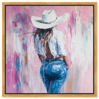 Art de cow-boy rose par Art Remedy