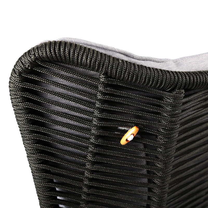 Adagio Tall Wing-back Patio Chair with Cushions, Gray