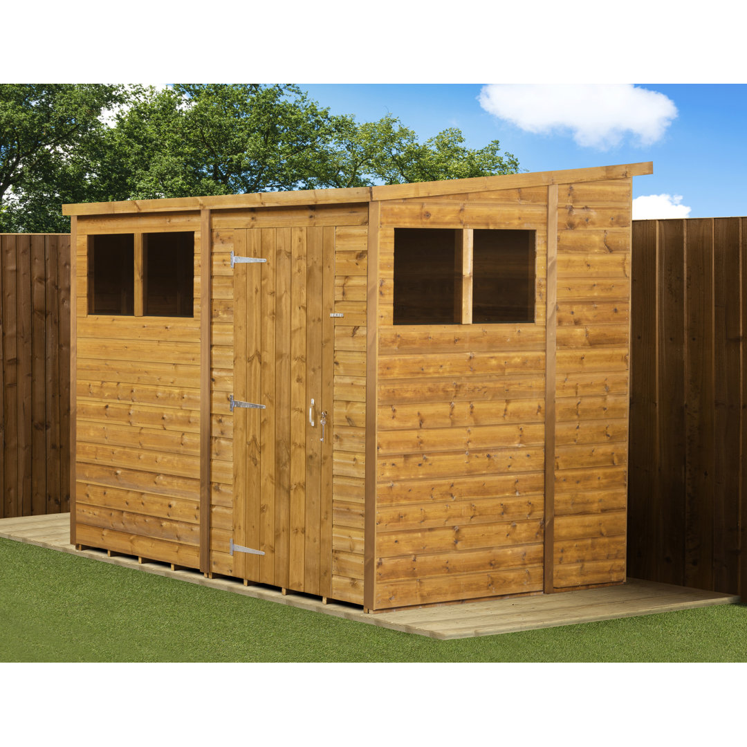 Modular Pent Garden Shed  10X6 With Windows
