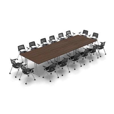 16 Person Conference Meeting Tables with 16 Chairs Complete Set