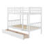 Lit superposé simple au-dessus de simple avec 2 tiroirs, lits superposés convertibles-740017490
