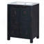 24X18x34 Inches Vintage Style Small Bathroom Vanity Combo With Ceramic Sink, 2 Soft-Close Doors