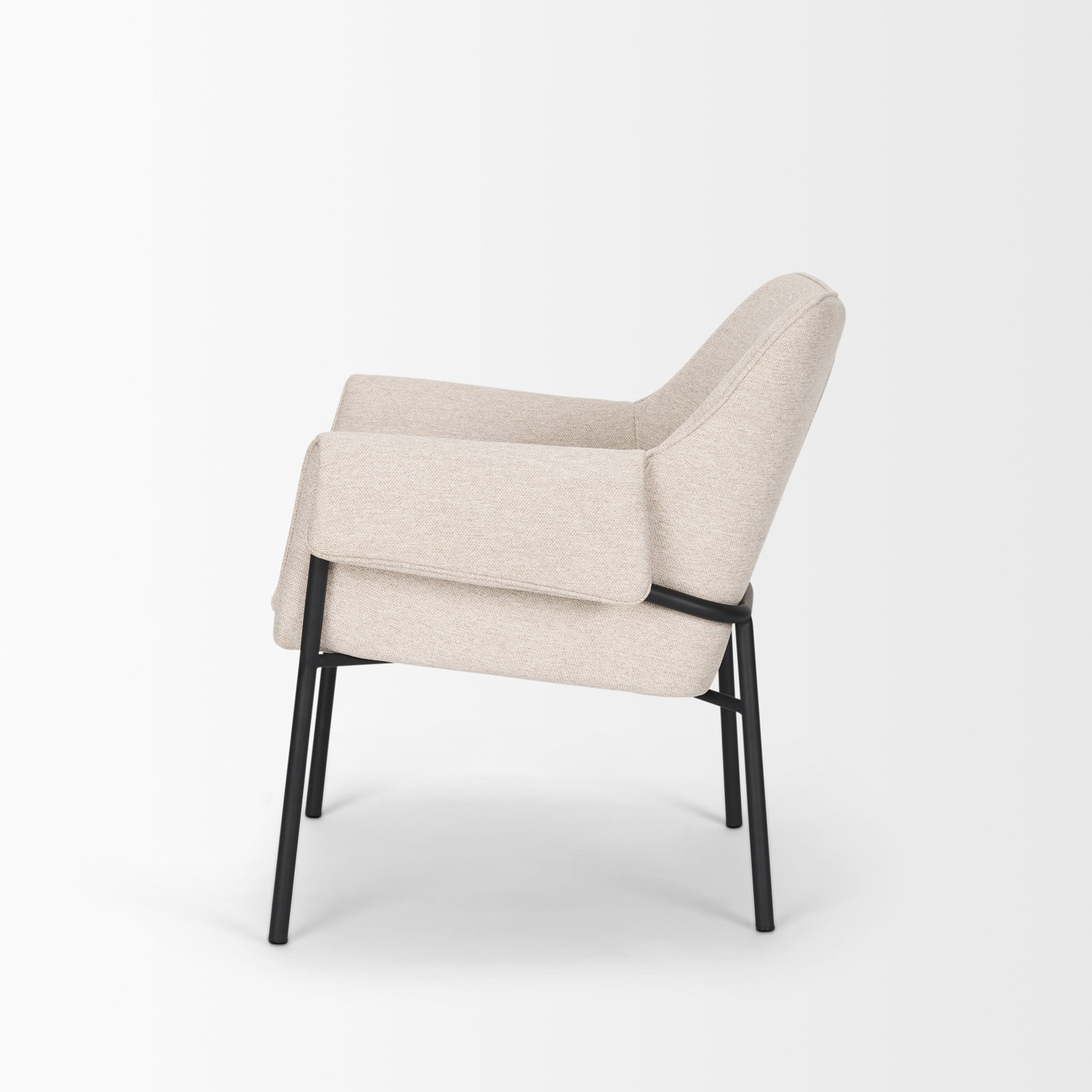 Gloriette Armchair, Oatmeal Polyester Blend
