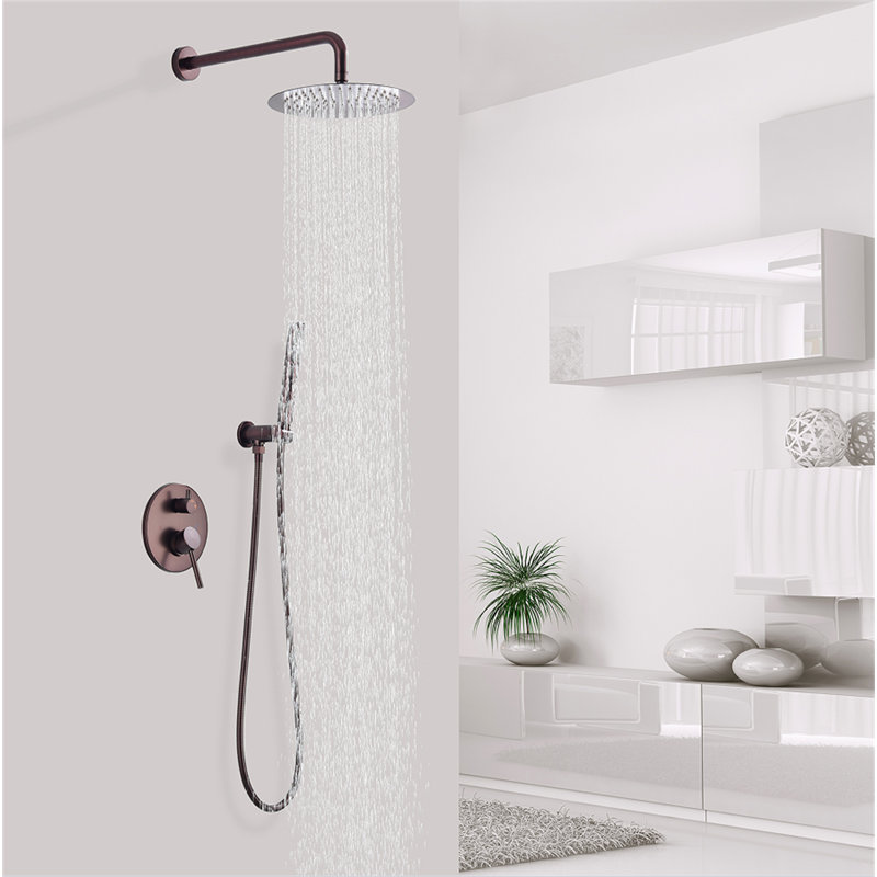 Pomme de douche double standard / double, Rouge / brun