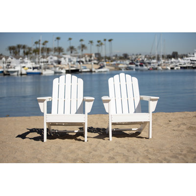 Chaise Adirondack d'extérieur en PEHD LuXeo Marina