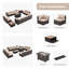 Ensemble de conversation modulaire en rotin 13 pièces avec coussins-519371040