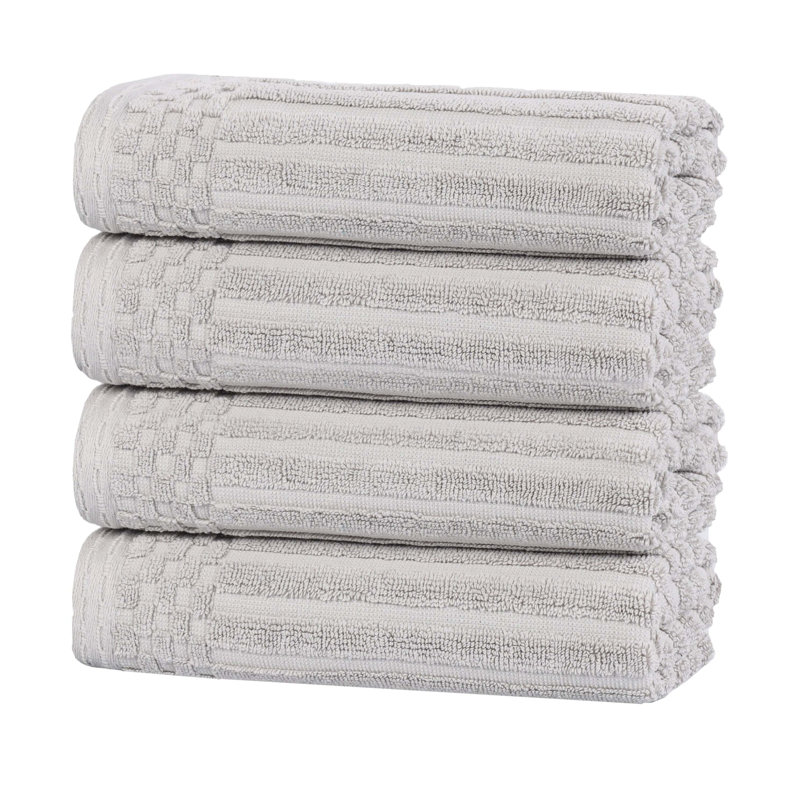 Ensemble de serviettes en coton Kleiman, Argent argent