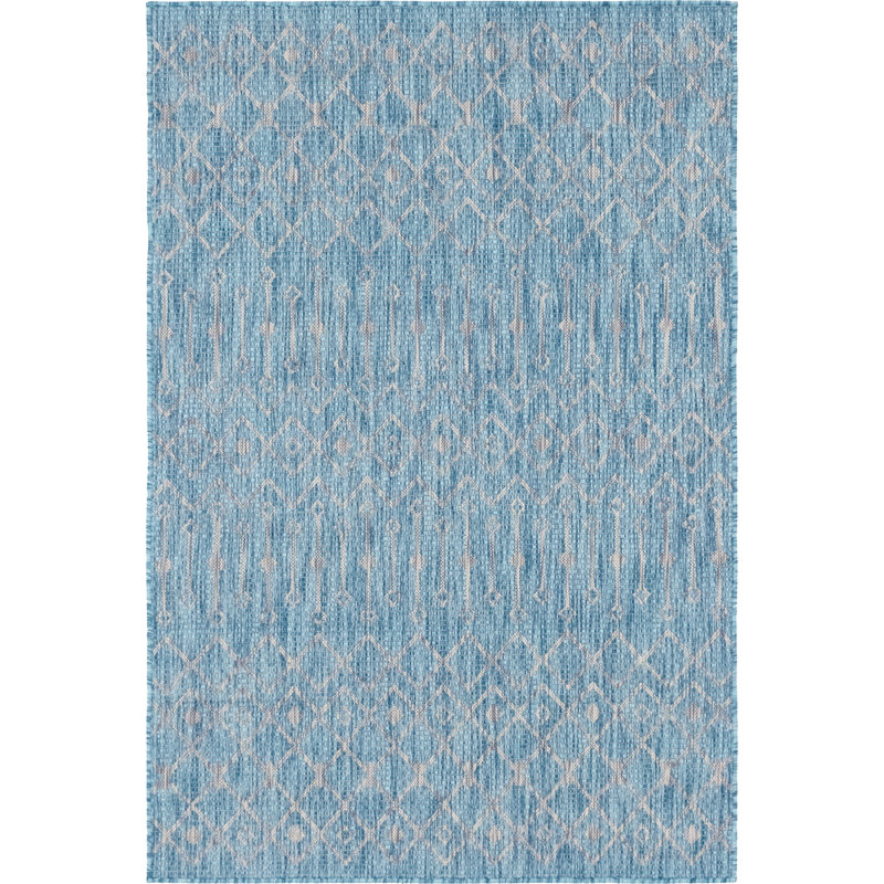 Kimber Geometric Indoor / Outdoor Rug, Rectangle 4'1" x 6'1"
