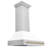 ZLINE Autograph Edition 36 in. Satin Stainless Steel Wall Mount Range Hood with White Matte Shell Handle-71129359