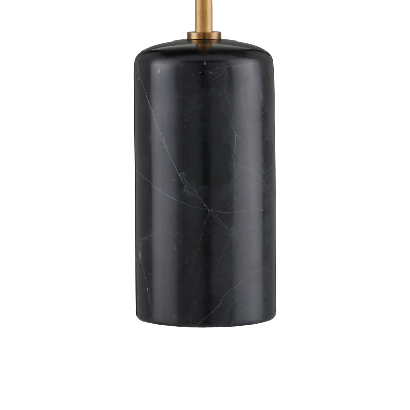 Martini Torchiere Table Lamp, Black Marble