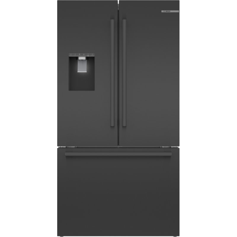 Free-Standing Fridge-Freezer, Black Stainless Steel