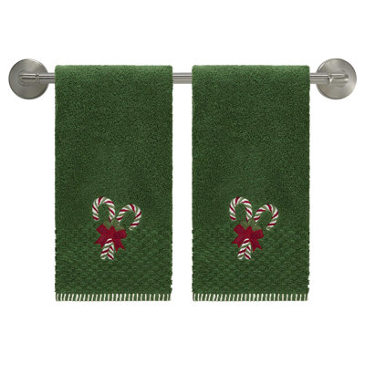  Candy Cane 2-Pack Hand Towel Set