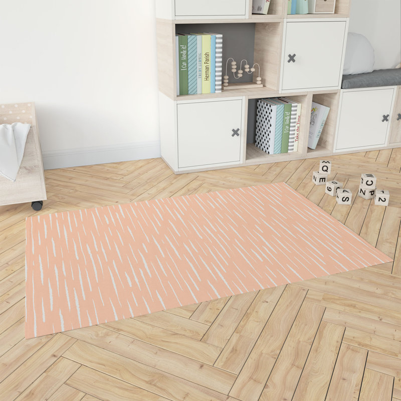 Lak Kids Play Mat, Rectangle 5' x 7', Peach/Orange