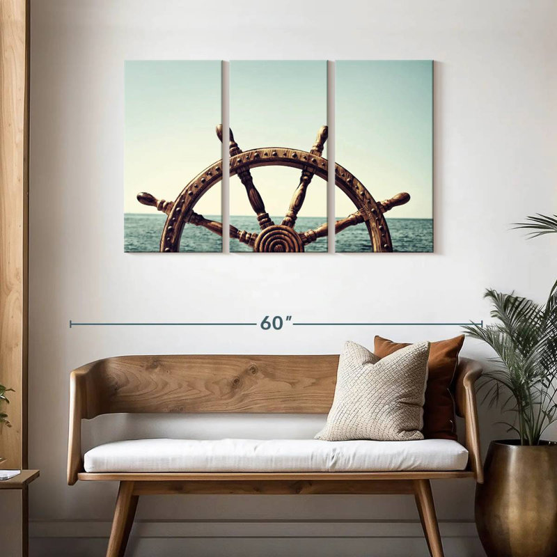 Pirate Ship Steering Wheel, 28" H x 45" W
