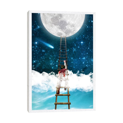 Reach for the Moon I 1 Piece Floater Frame Painting on Canvas