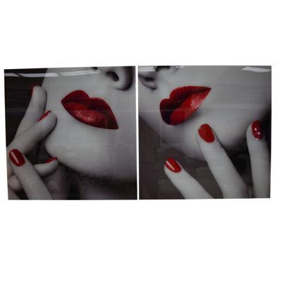 Deux pièces de peinture acrylique moderne d'une composition sensuelle 1 po x 78 po x H 39 po