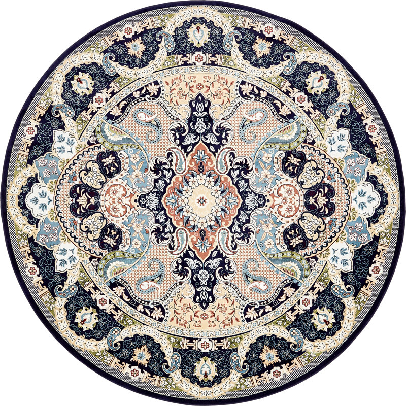 Eleanor Oriental Indoor Rug, Round 5'3", Black