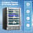 145 Can Beverage Refrigerator And Cooler With Glass Door For Home/Office/Bar-Black