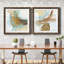 Blue Rythme I - ensemble de 2 peintures encadrées-526605223-526605222
