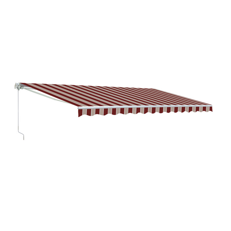 Tissu de remplacement pour auvent rétractable ALEKO, Multi-rayures rouges, l 20 pi x P 10 pi
