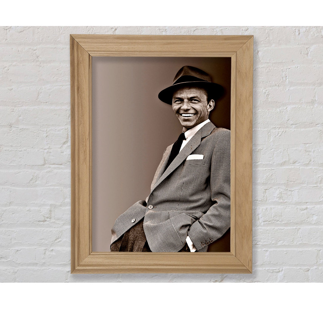 Frank Sinatra Sepia - Einzelner Bilderrahmen Kunstdrucke