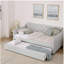 Lit de jour simple rembourré avec lit gigogne escamotable simple et conception de chargement USB-1267482670