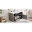 Meuble-lavabo mural 36 po, armoire de rangement flottante avec 2 tiroirs, 1 tiroir basculant, lavabo simple en céramique à 3 trous, armoire moderne.-843728651