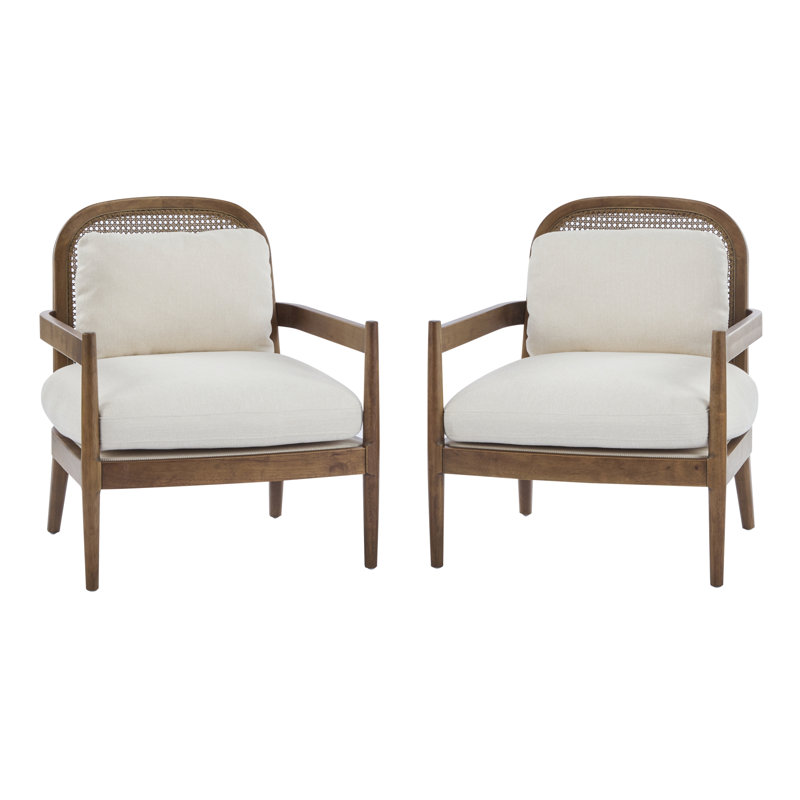 Chaises confortables en bois massif style Mid-Century moderne