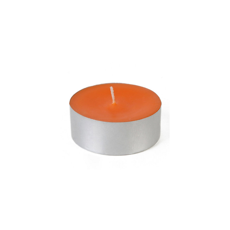Bougie de photophore en étain surdimensionné, Orange, Ensemble de 12