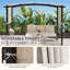 10 pi. L 10 pi. D Pergola en acier avec auvent