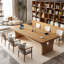 Table de salle à manger moderne et simple en bois massif-107658711