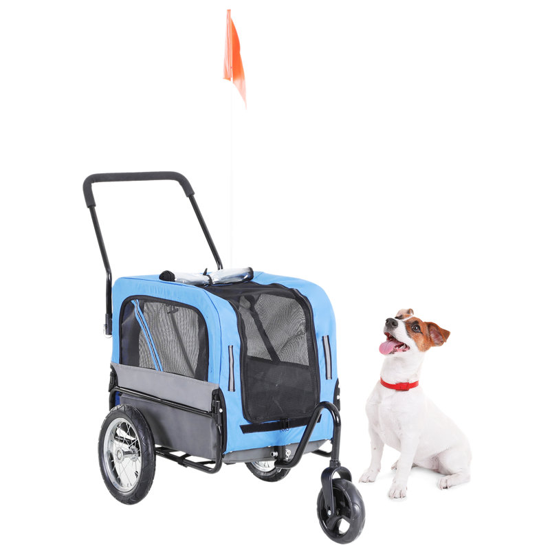 Hosley Foldable Pet Jogger Stroller, Blue