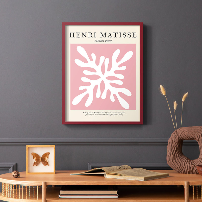 Matisse Cxxxx, reproduction encadrée - bois massif, Rouge, H 10 po x l 8 po