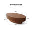 Table basse ovale en forme de piédestal-476464959