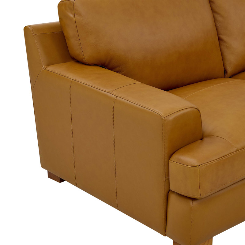 Leather Match Large Seating Modular Sectional, Ginger Faux Leather