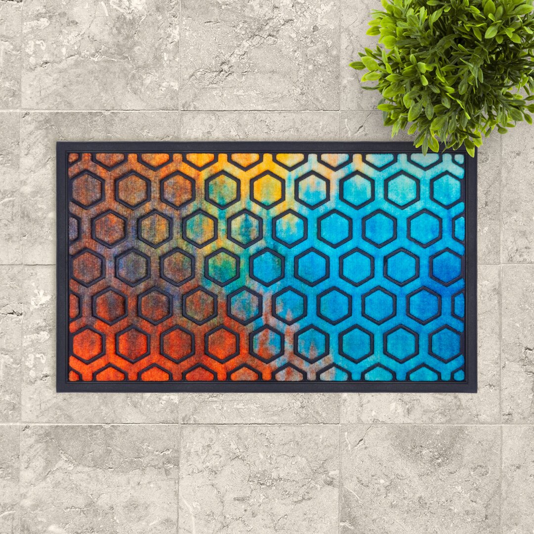 Fußmatte Portacolor - Türmatte Outdoor mit Gummirand bunt 45 x 75 cm