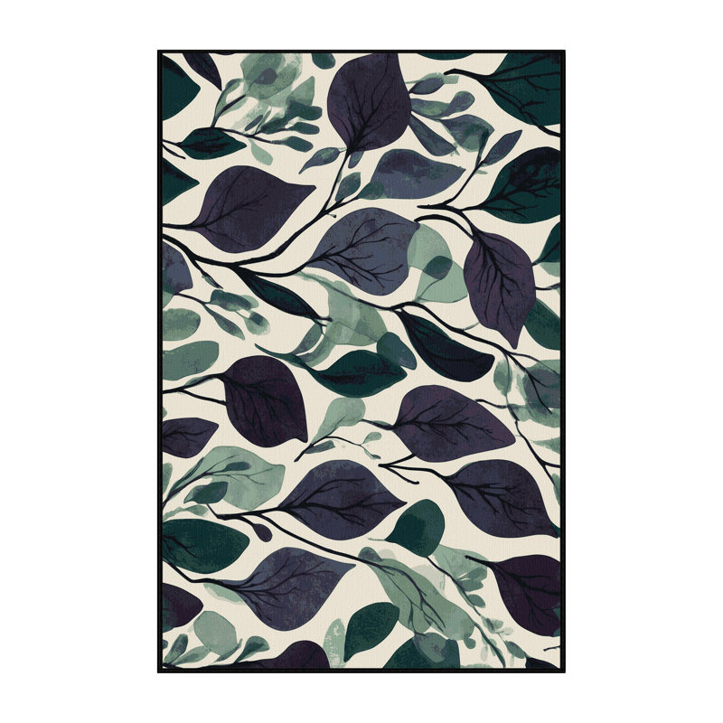 Nebula Leaves Rug, Rectangle 6' x 9'