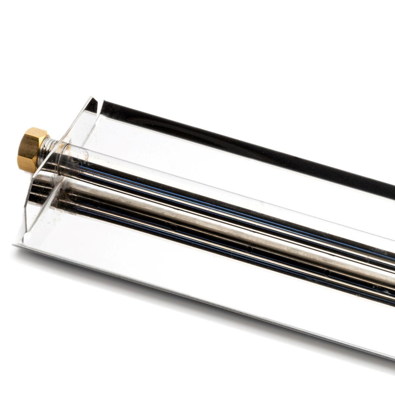Brûleur à gaz linéaire en acier inoxydable pour foyer ventilé ou foyer, H 1,5 po x l 44 po x P 6 po 