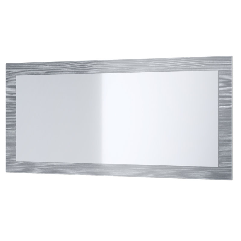 Comptche Engineered Wood Flat Wall Mirror, 89cm H x 45cm W, Avola Anthracite