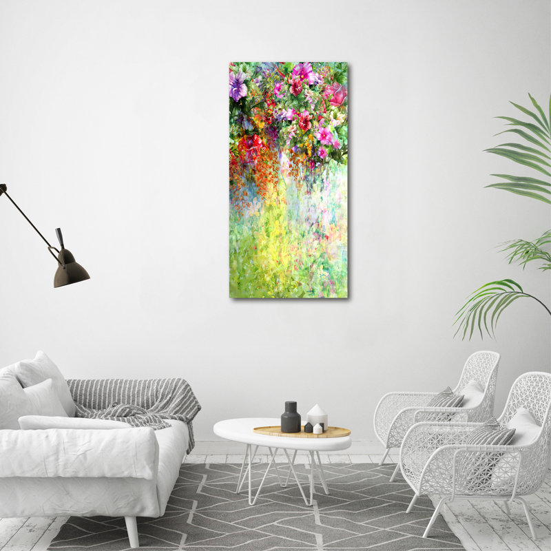 Colourful Flowers - Wrapped Canvas Print