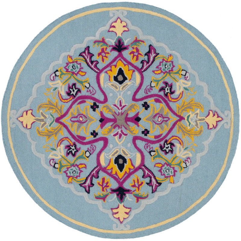 Blokzijl Hand Tufted Wool Oriental Rug, Round 3'
